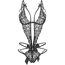 ワンピース Katie STRIPTEASE baby doll lace black Black lace baby doll | BODYLINE & LunaBelle